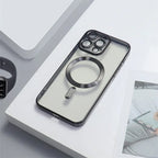 Electroplating CD Pattern Magnetic Suction Lens Protector iPhone case - Viexta
