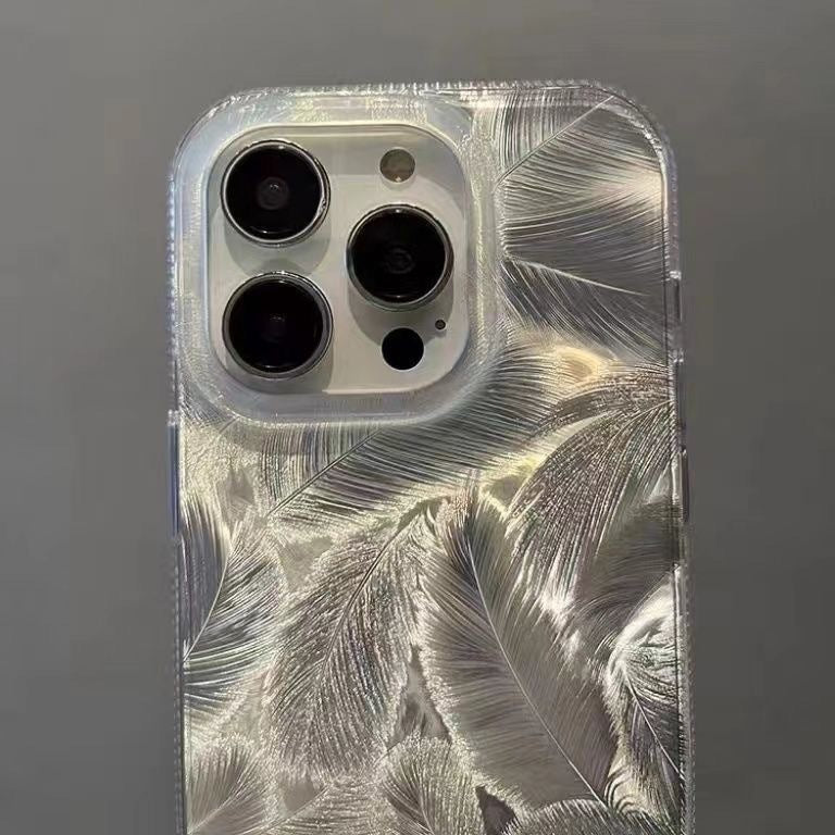 Feather Pattern Gradient iPhone Case