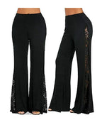 Women's Lace Stitching Wide-leg Casual Pants - Viexta