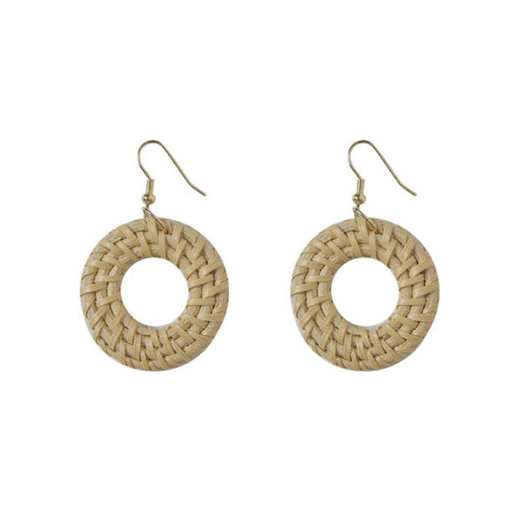 Vintage Rattan Earrings