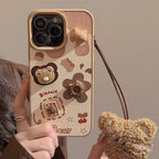 3D Cookie Bear iPhone Case In Leather Style - Viexta