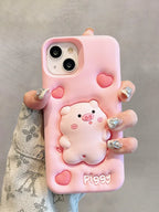 Expansion Pinch Pig Soft Silicone Cover iPhone Case - Viexta
