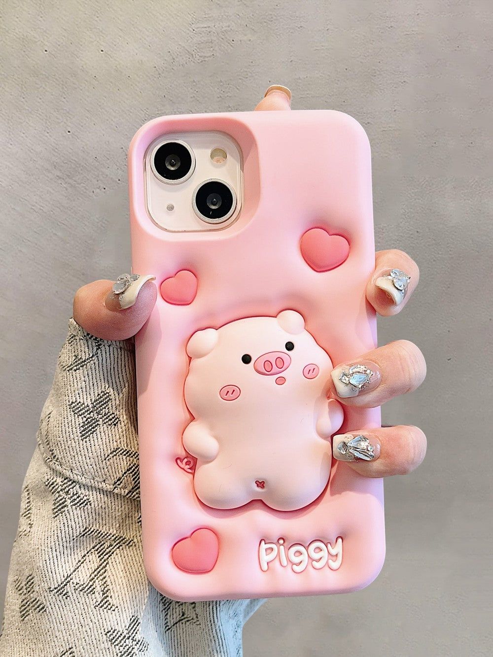 Expansion Pinch Pig Soft Silicone Cover iPhone Case