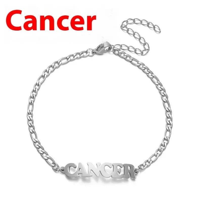 Stainless Steel Zodiac printed Bracelet - Viexta
