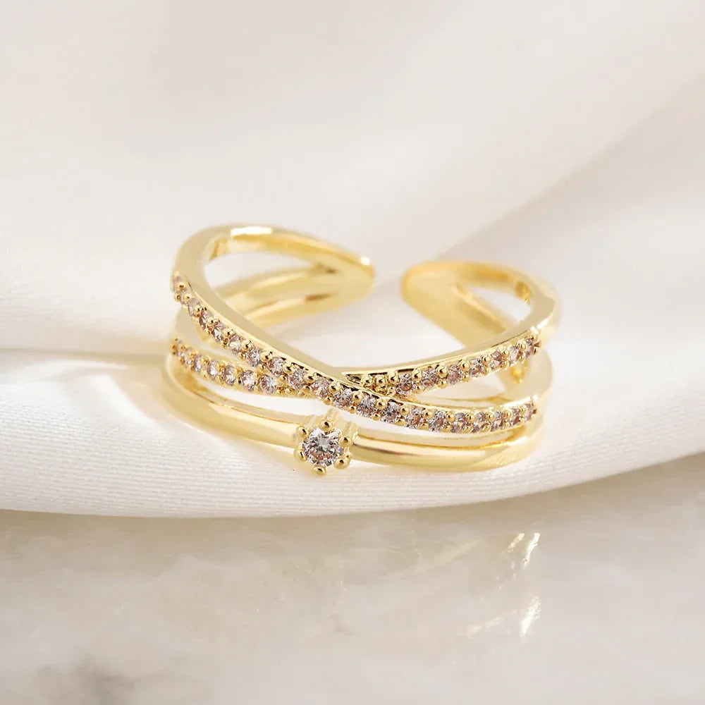 Double Layer Zircon Ring - Viexta