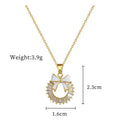 Micro-inlaid Necklace And Earrings Suite - Viexta
