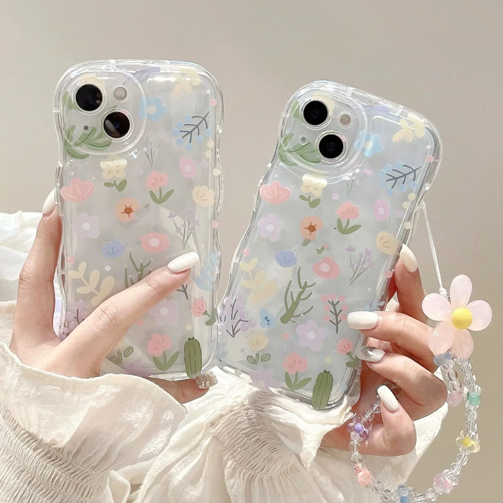 Wavy Bubble Phone Case with Charm - Viexta