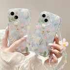 Wavy Bubble Phone Case with Charm - Viexta