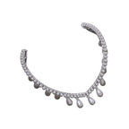 Elegant Bridal Headpiece With Toothed Waterdrop Design