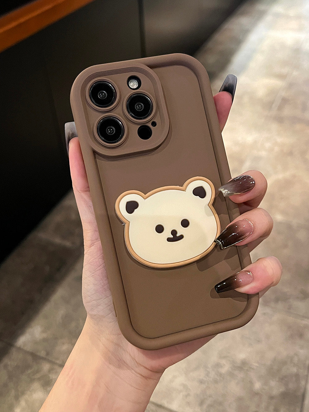 Cartoon Bear Soft Silicone iPhone Case