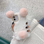 Cute Plush Panda Thermal iPhone Case - Viexta