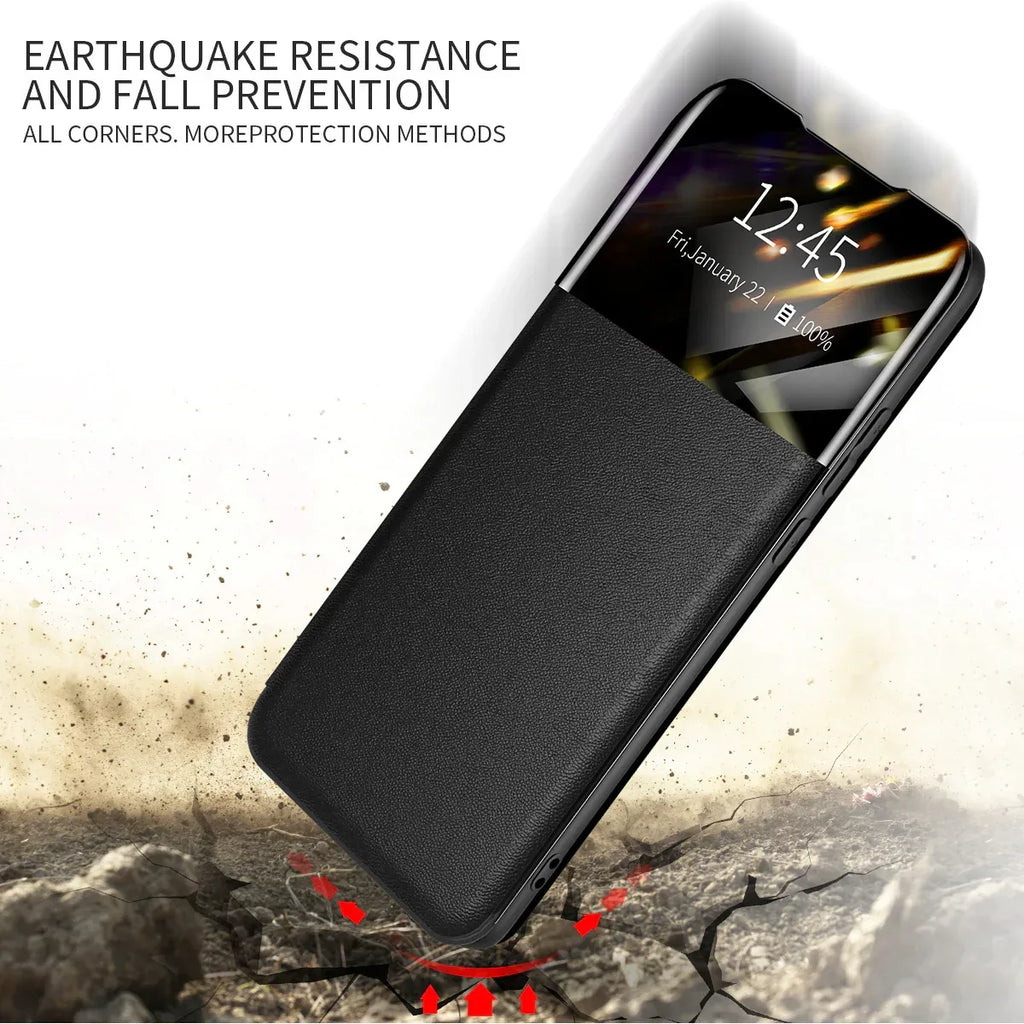 Pixel 6 Card Flip Protective Leather Case - Viexta