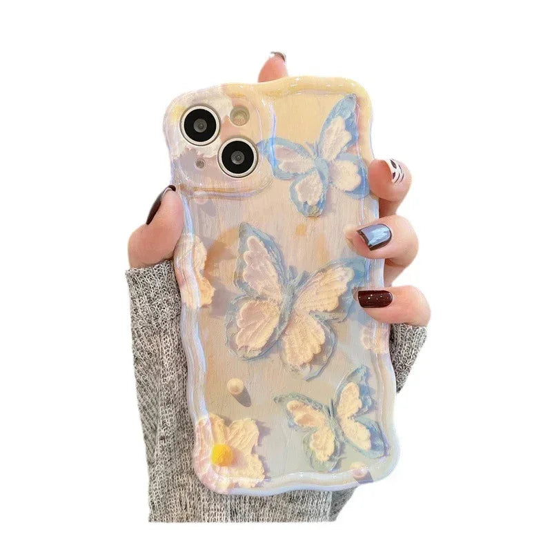 blue-light-butterfly-bracelet-iphone-case - Viexta