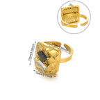Stainless Steel Pearl Zircon Ring For Women - Viexta