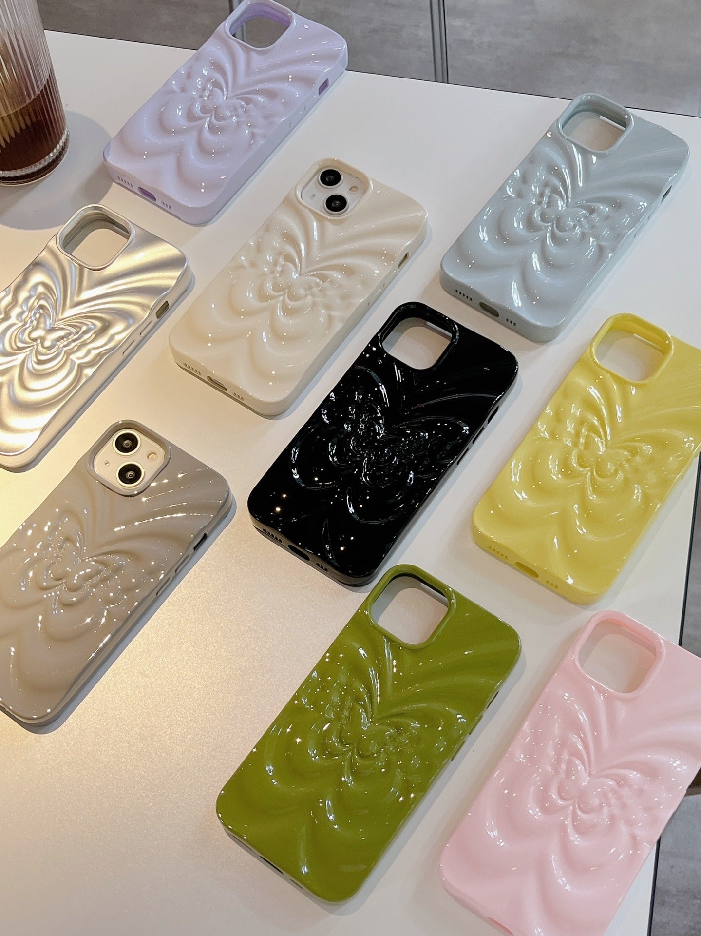 Solid Color Three-dimensional Butterfly Phone Case