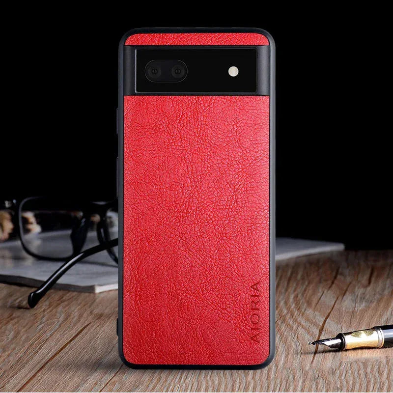 Goggle Pixel 6A Classic Lychee Phone Case - Viexta