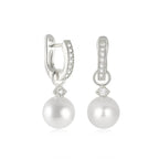 Elegant S925 Sterling Silver U-shaped Pearl Earrings - Viexta
