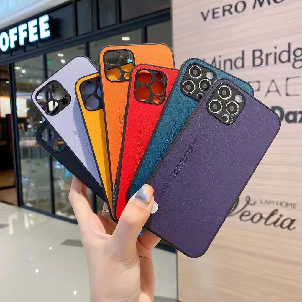 Plain Leather iPhone Cover - Viexta