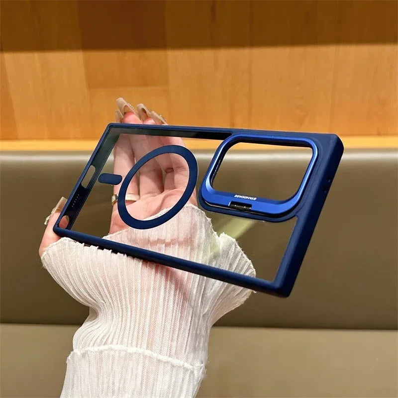 Lens Frame Bracket Transparent Samsung Phone Case - Viexta