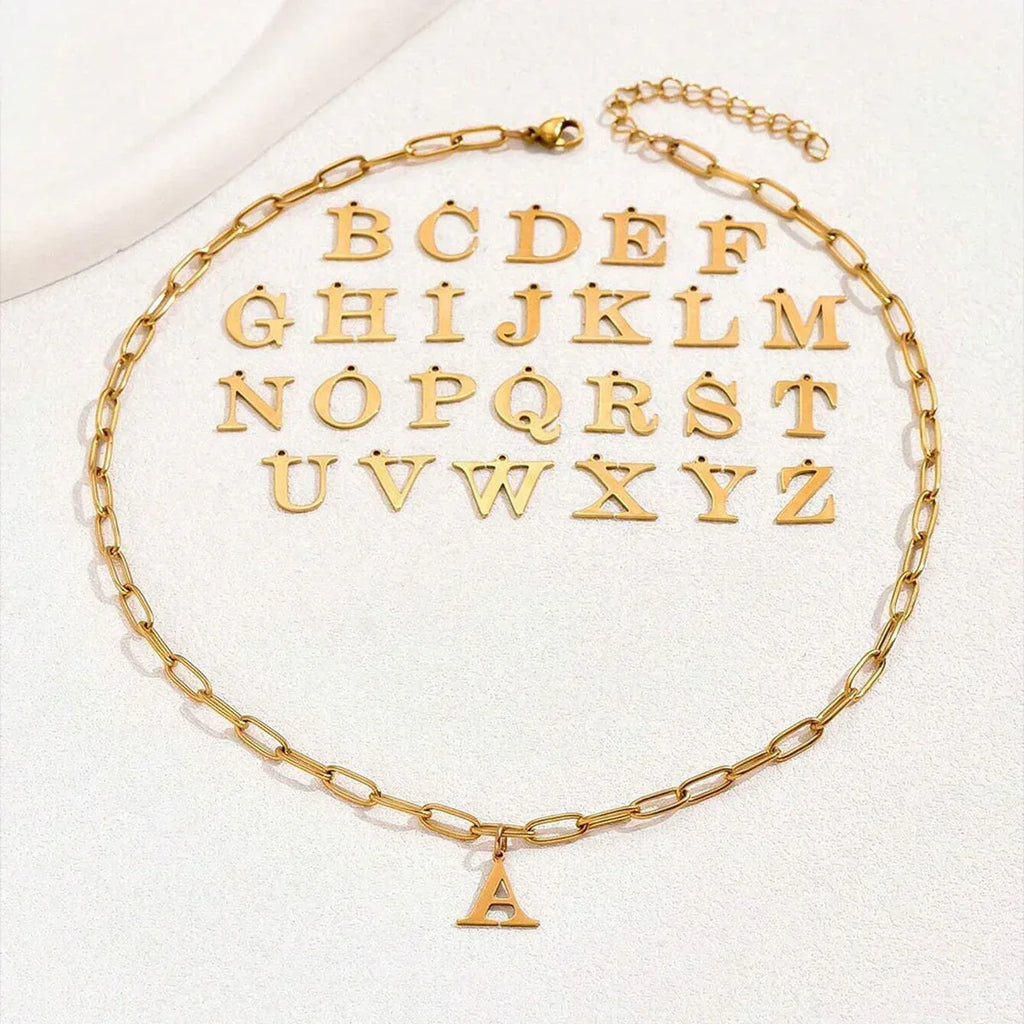26-letter-necklace-light-luxury-necklace - Viexta