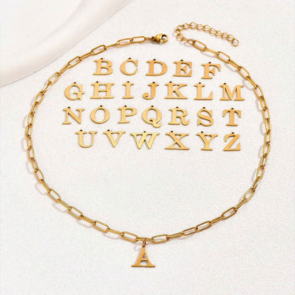 26 Letter Necklace Light Luxury Necklace