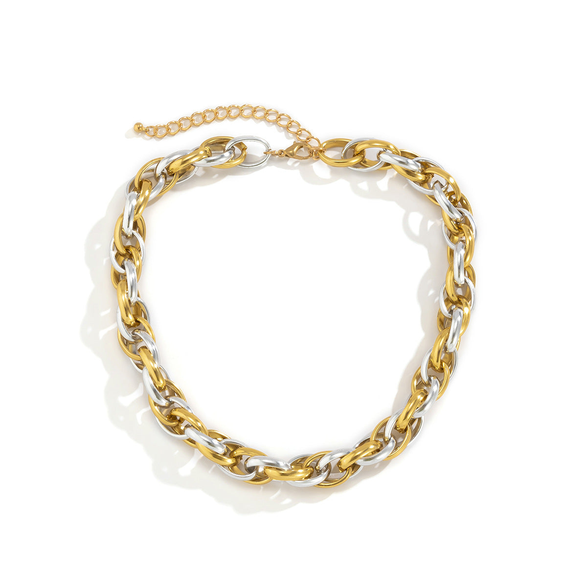 18k Cross Chain Punk Interwoven Twist Neckpiece