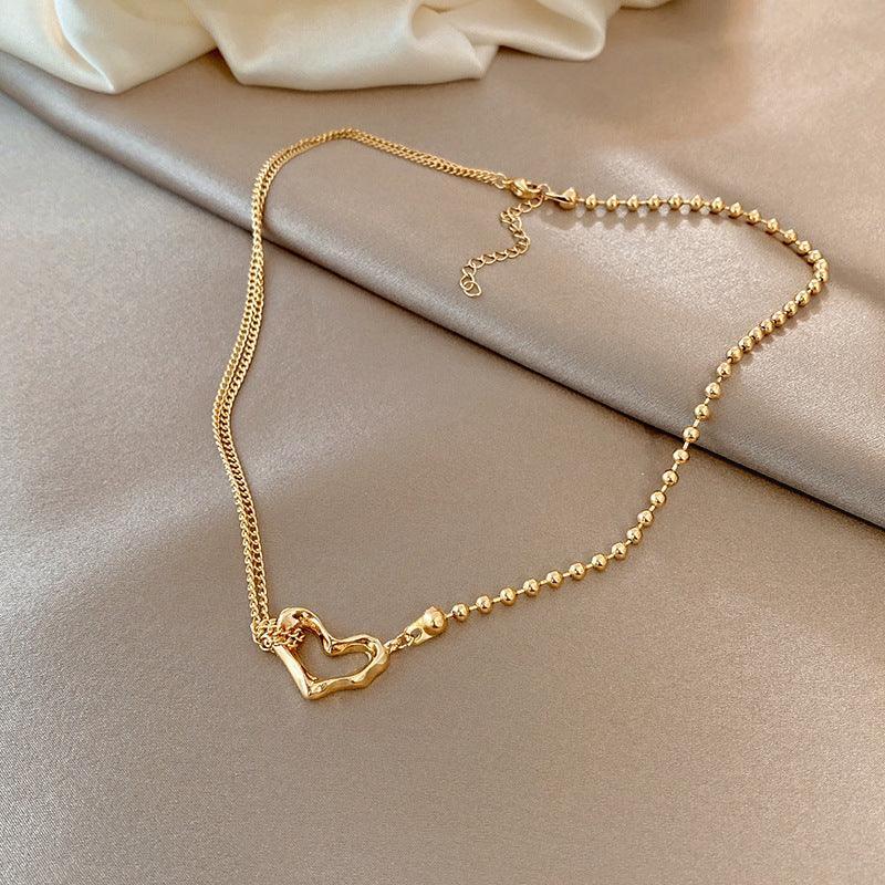 Inlaid Zircon Stainless Steel Combination Necklace - Viexta