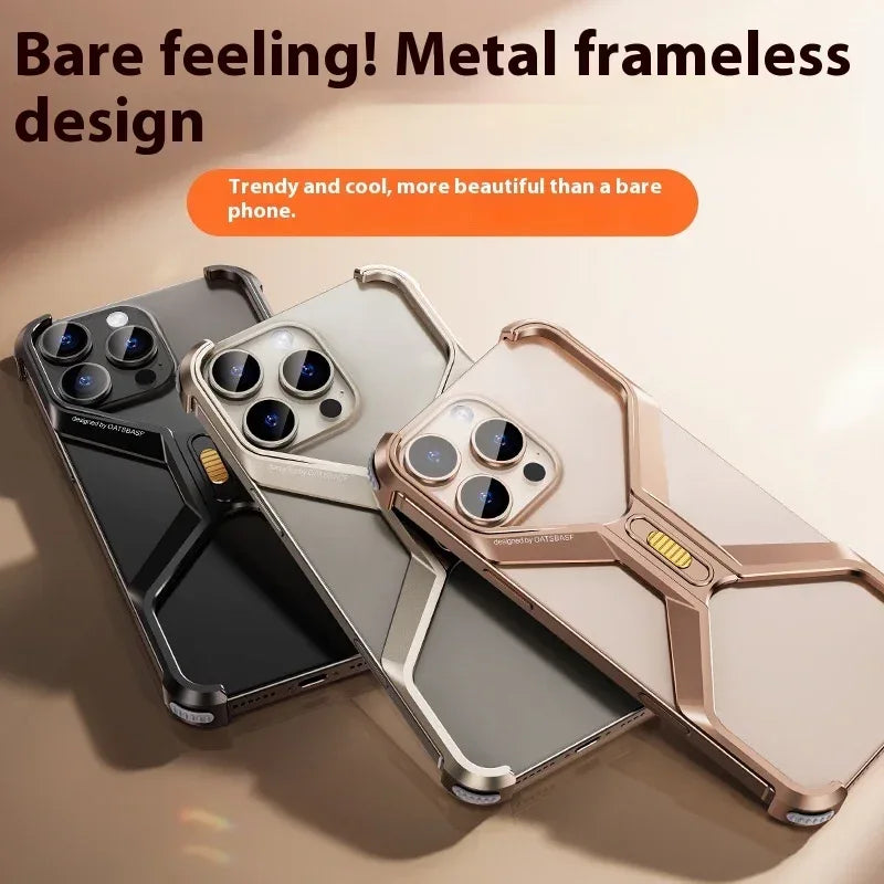 Metal Hollow Frameless Heat Dissipation iPhone case - Viexta