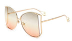 Square Women Metal Frame Sunglasses - Viexta