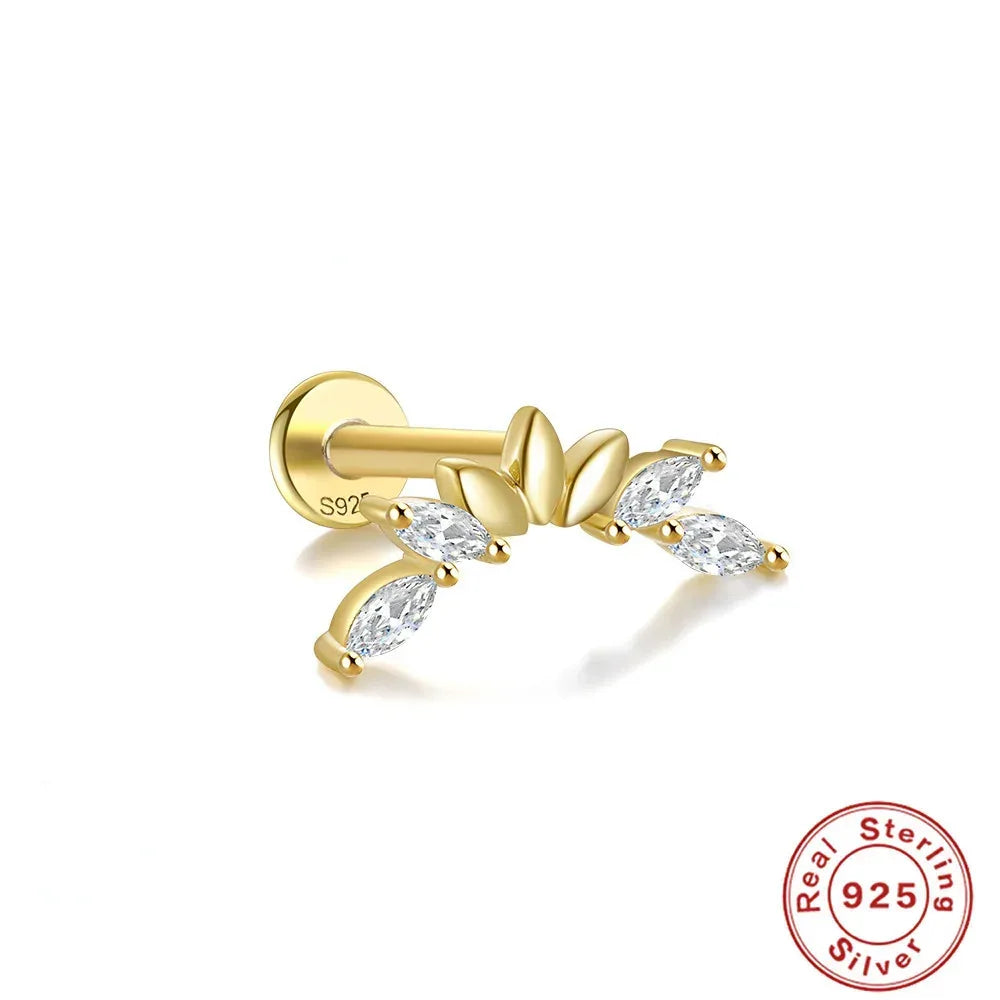 s925-sterling-silver-horse-eye-stud-earrings - Viexta
