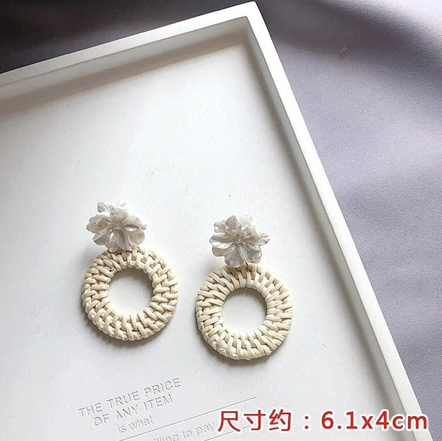 Vintage Rattan Earrings