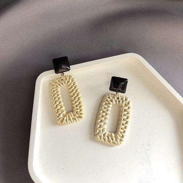 Vintage Rattan Earrings - Viexta