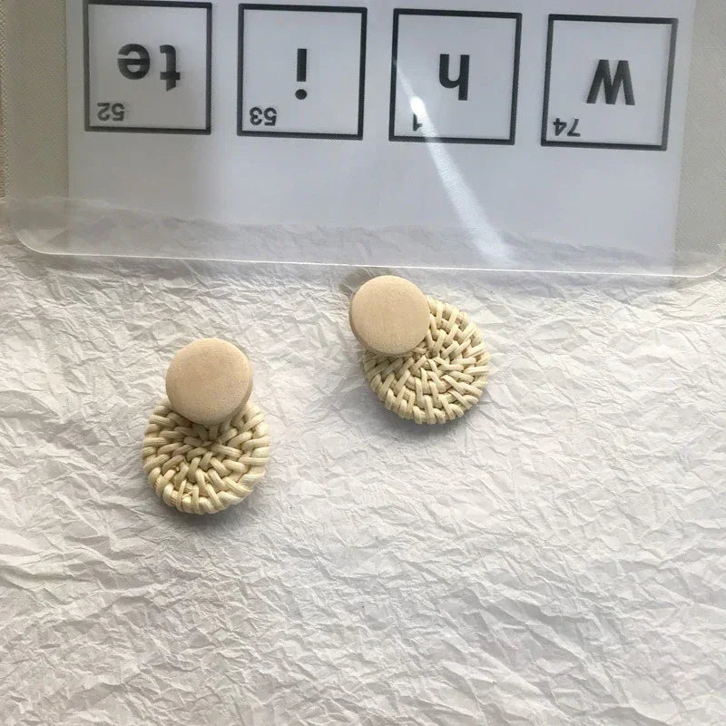 Vintage Rattan Earrings - Viexta