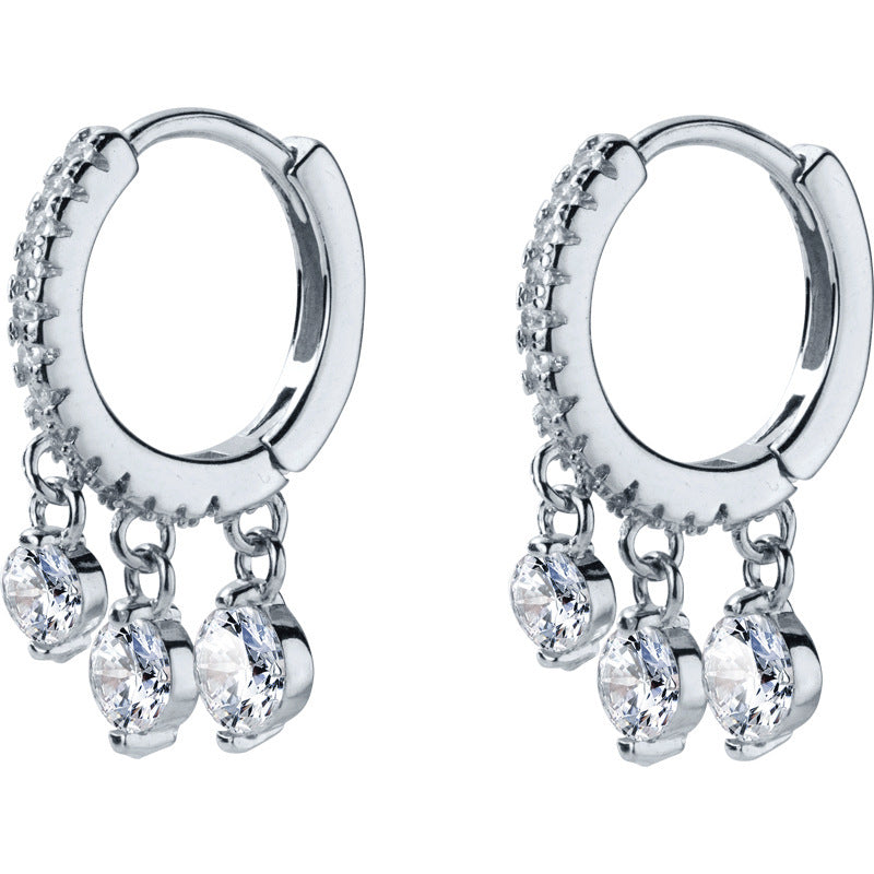 S925 Silver Diamond Ear Clip