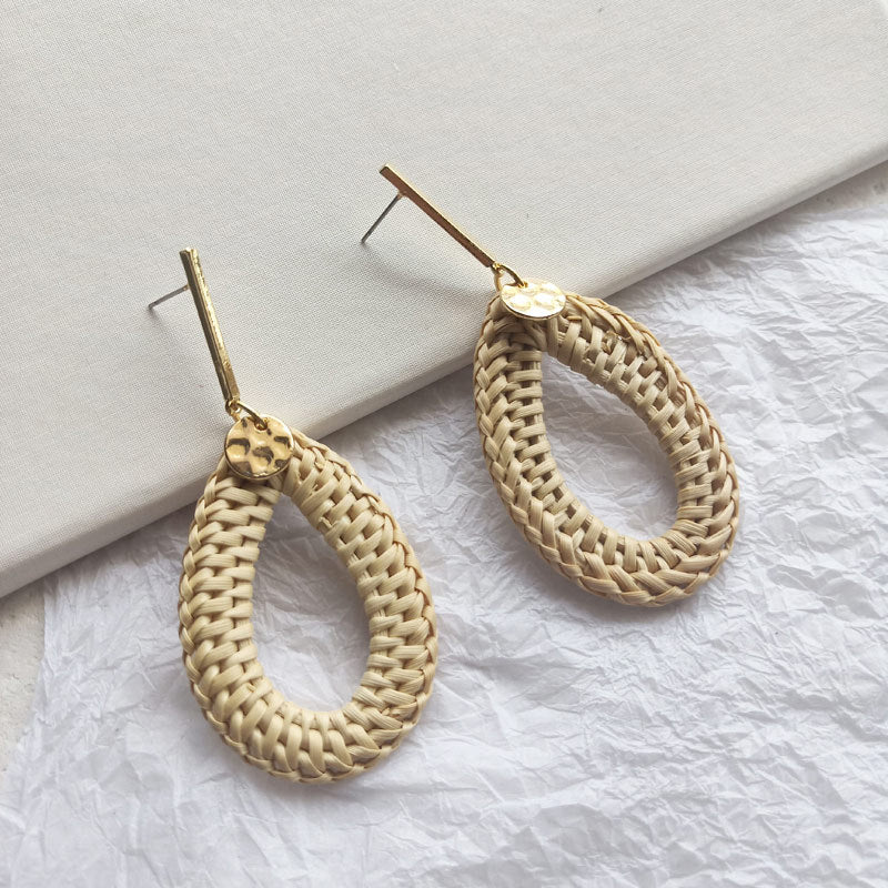 Vintage Rattan Earrings