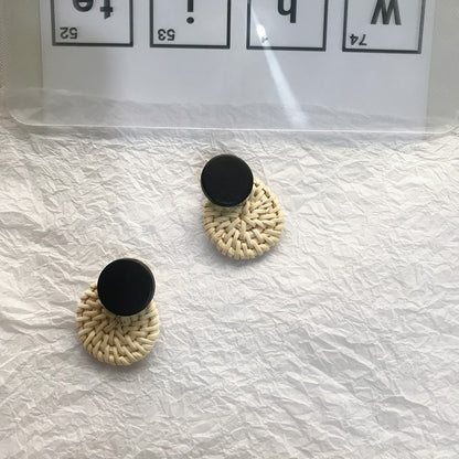 Vintage Rattan Earrings