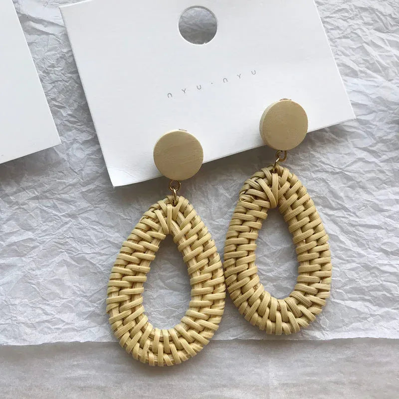 Vintage Rattan Earrings - Viexta