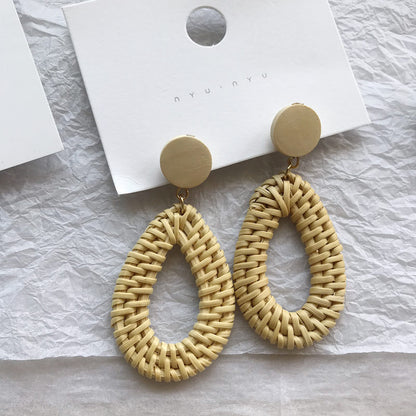 Vintage Rattan Earrings