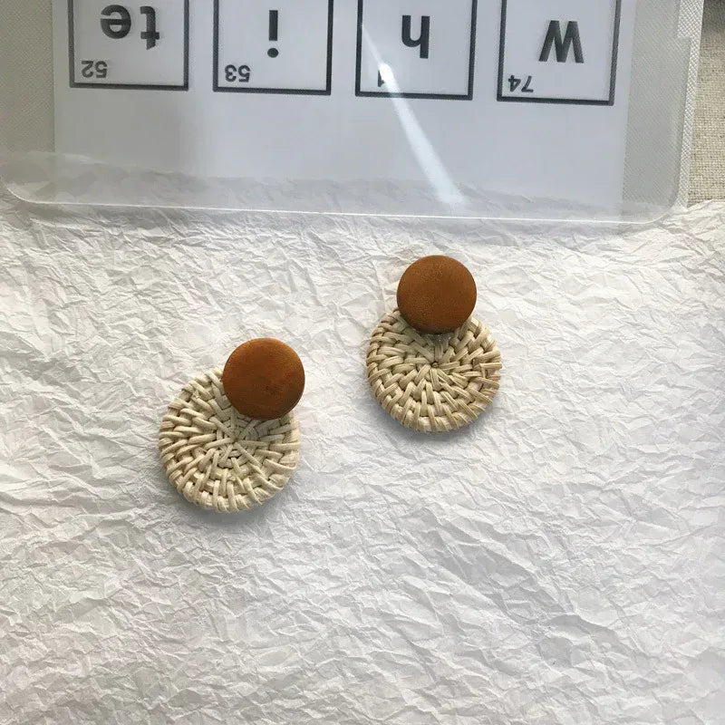 Vintage Rattan Earrings - Viexta