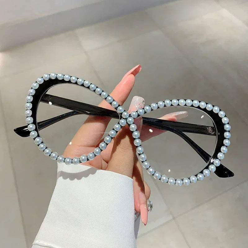 cats-eye-with-pearl-anti-blue-light-glasses - Viexta