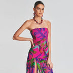 Tube Top Split Dress - Viexta