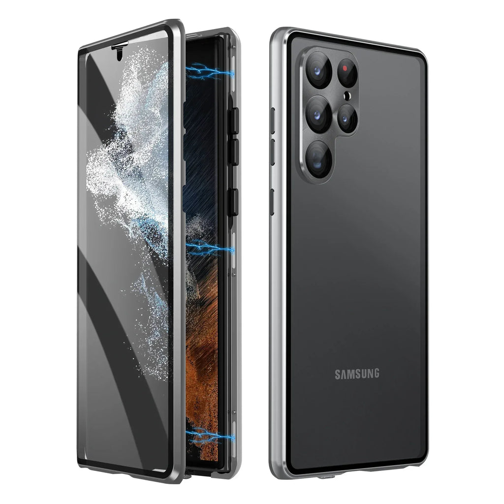 S24Ultra Peep-proof Magnetic Mirror Phone Case - Viexta