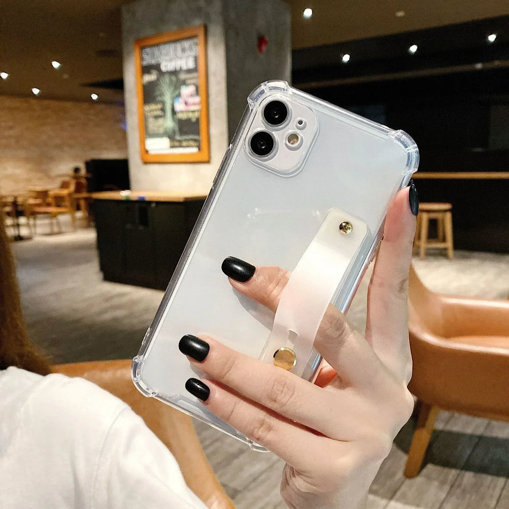 Explosion-proof Four-corner Drop-resistant with Strap iPhone Case - Viexta