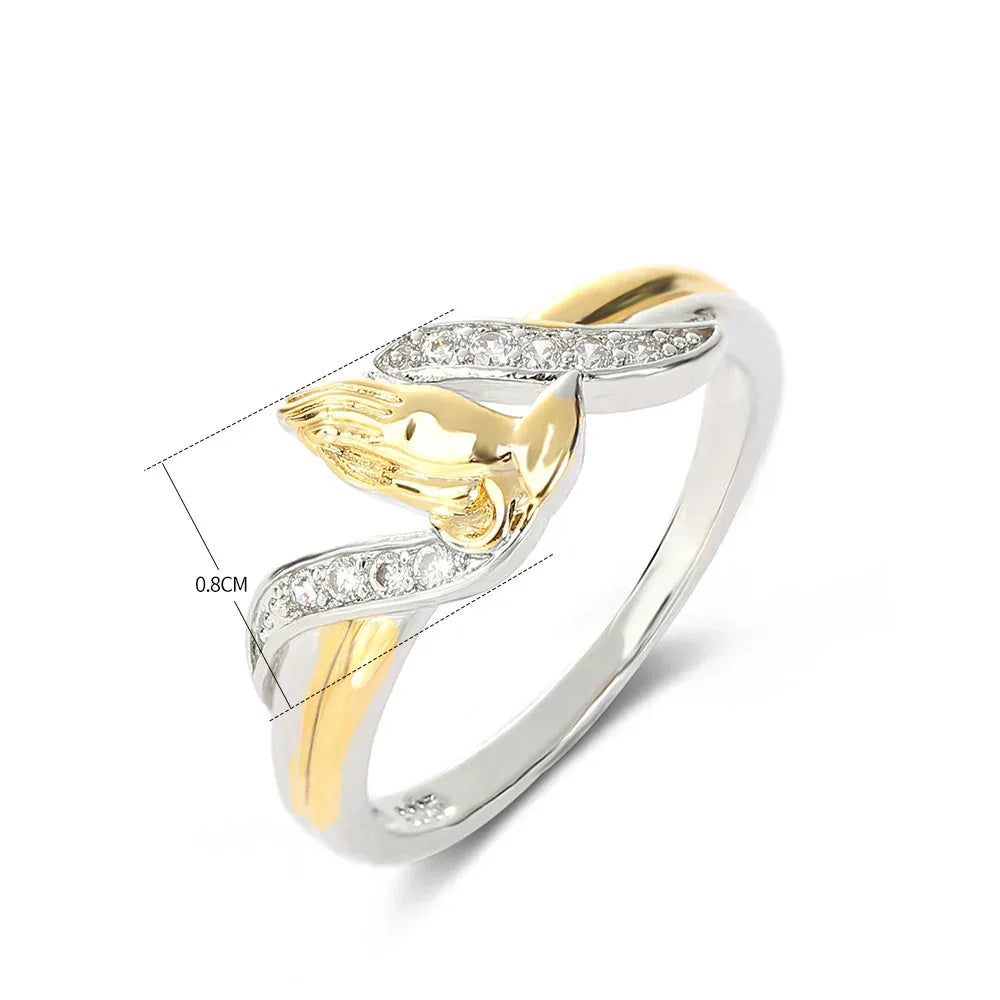 18k-creative-hands-prayer-ring - Viexta