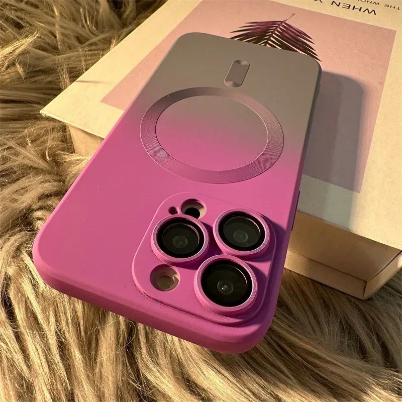 Liquid Silicone Two-tone Gradient iPhone Case - Viexta