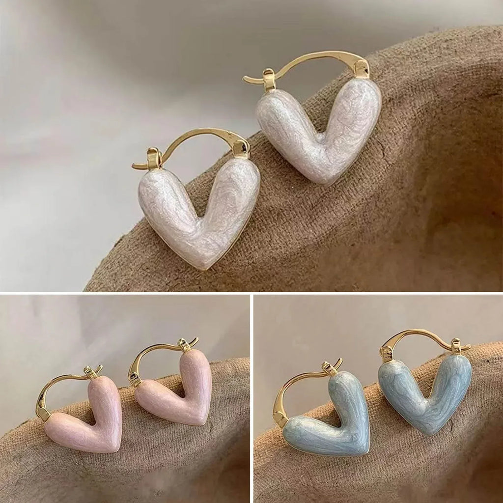heart-pendant-drop-earrings - Viexta