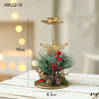 christmas-candlestick-golden-wrought-iron-window-decoration