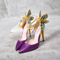 Pointy Hollow Thin Heels - Viexta
