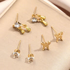 6piece set Butterfly Earrings
