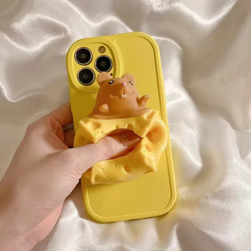 squeezing-toy-cheese-mouse-iphone-case - Viexta